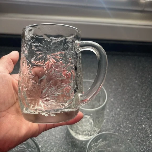 Princess House FANTASIA Mugs/
Cups LOT OF 4 Clear Crystal - Picture 4 of 5